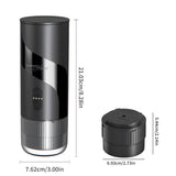 Magnavox Home 2-in-1 Portable Espresso and Ground Coffee Maker, USB Rechargeable, Black