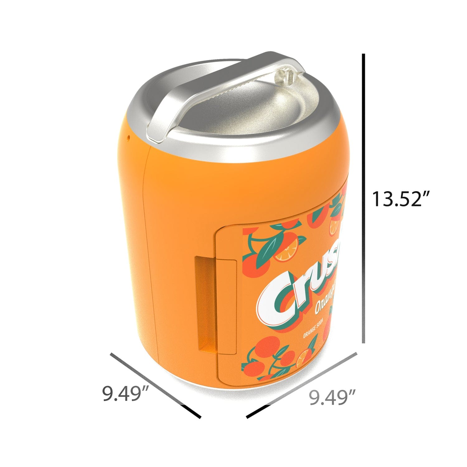 Orange Crush 6-Can Portable Mini Fridge, Orange