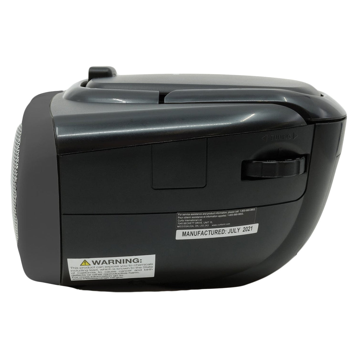 Proscan Portable CD/AM/FM Radio Boom Box, PRCD243M, Black