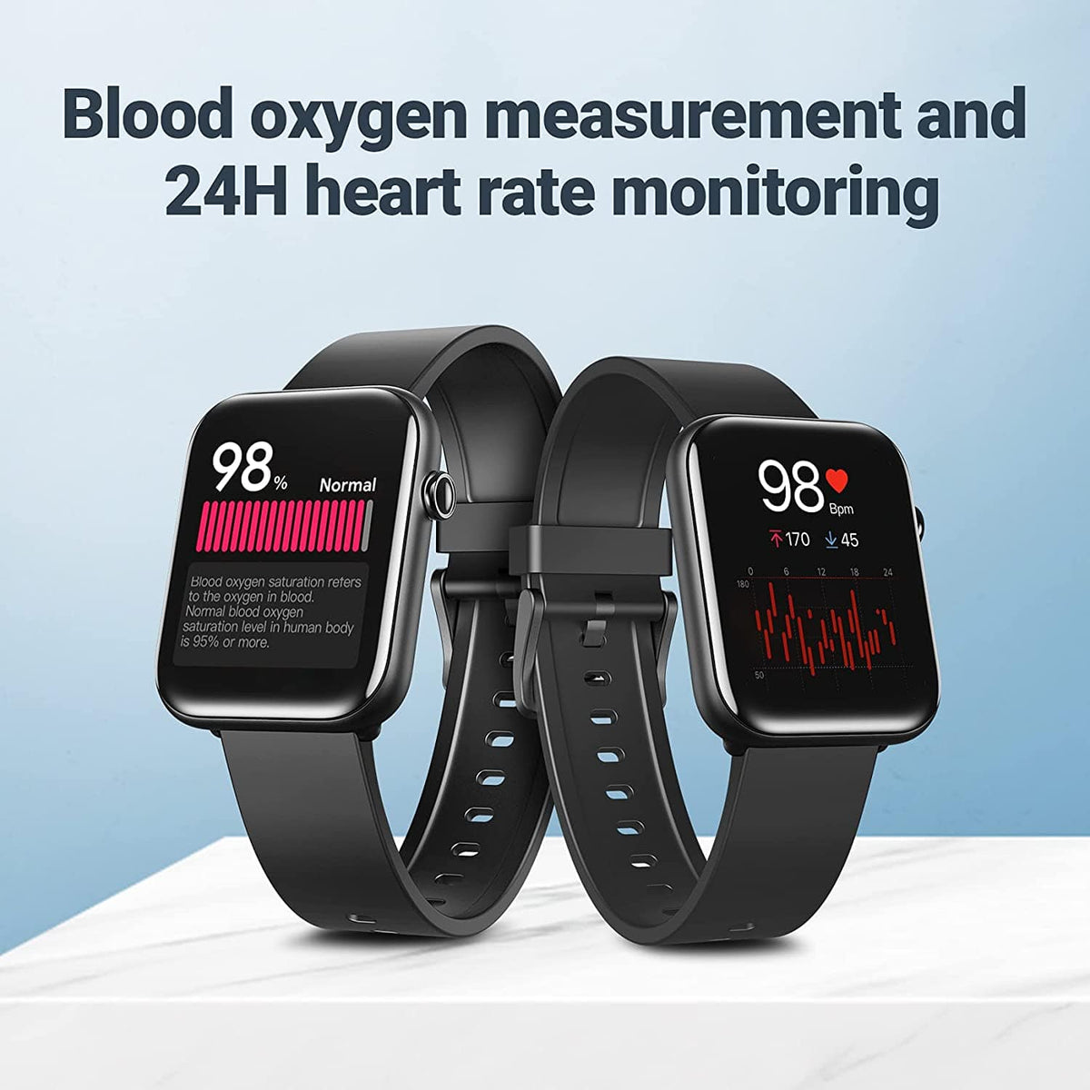 TicWatch GTH Heart Rate Monitoring Smartwatch Black