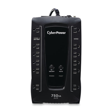 CyberPower 12-AC Outlet and Data Line 750-VA/450-Watt PC/Network/Entertainment Line-Interactive UPS with 1030-Joules Surge Protection, AVR, 5-Ft. Cord
