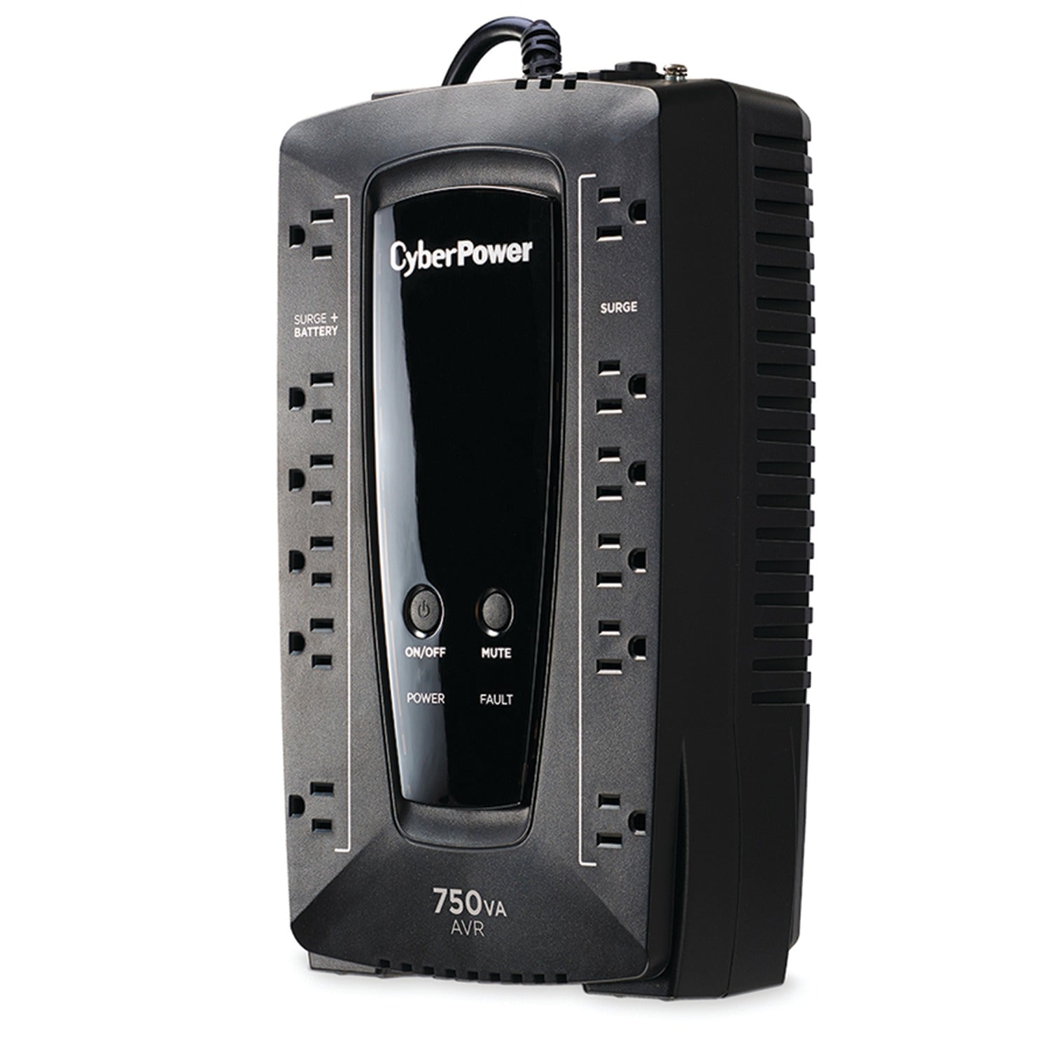 CyberPower 12-AC Outlet and Data Line 750-VA/450-Watt PC/Network/Entertainment Line-Interactive UPS with 1030-Joules Surge Protection, AVR, 5-Ft. Cord