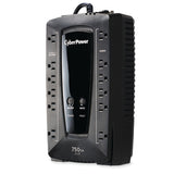 CyberPower 12-AC Outlet and Data Line 750-VA/450-Watt PC/Network/Entertainment Line-Interactive UPS with 1030-Joules Surge Protection, AVR, 5-Ft. Cord