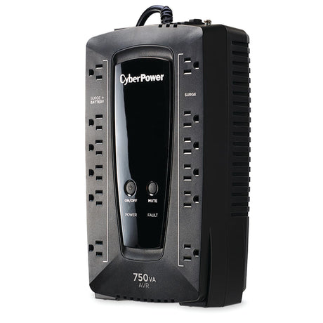 CyberPower 12-AC Outlet and Data Line 750-VA/450-Watt PC/Network/Entertainment Line-Interactive UPS with 1030-Joules Surge Protection, AVR, 5-Ft. Cord