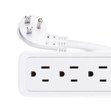 CyberPower 6-AC Outlet 600-Joules Essential Series Surge Protector Power Strip, 4-Ft. Cord with Angled Plug, B604