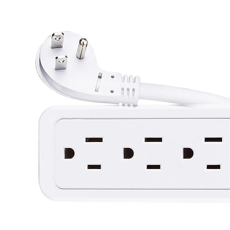 CyberPower 6-AC Outlet 600-Joules Essential Series Surge Protector Power Strip, 4-Ft. Cord with Angled Plug, B604