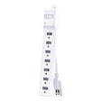 CyberPower 7-AC Outlet 1200-Joules Essential Series Surge Protector Power Strip with Sliding Covers, 4-Ft. Cord with Straight Plug, B704