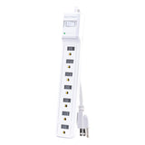CyberPower 7-AC Outlet 1200-Joules Essential Series Surge Protector Power Strip with Sliding Covers, 4-Ft. Cord with Straight Plug, B704