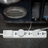 CyberPower 7-AC Outlet 1200-Joules Essential Series Surge Protector Power Strip with Sliding Covers, 4-Ft. Cord with Straight Plug, B704