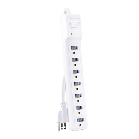 CyberPower 7-AC Outlet 1200-Joules Essential Series Surge Protector Power Strip with Sliding Covers, 4-Ft. Cord with Straight Plug, B704