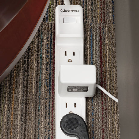 CyberPower 6-AC Outlet 500-Joules Essential Series Surge Protector Power Strip, 2-Ft. Cord with Straight Plug, MP1073SS, 2 Pack