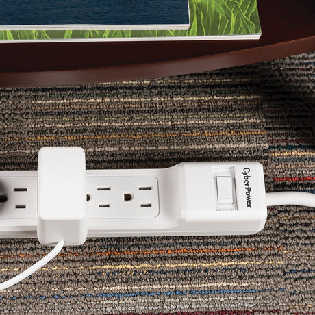 CyberPower 6-AC Outlet 500-Joules Essential Series Surge Protector Power Strip, 2-Ft. Cord with Straight Plug, MP1073SS, 2 Pack