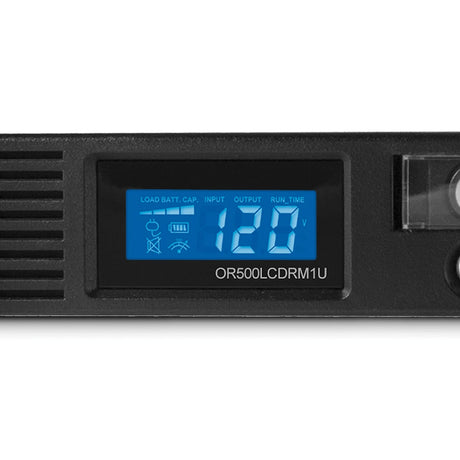 CyberPower 6-AC Outlet and Data Line 500-VA/300-Watt Line-Interactive Rackmount UPS Battery Backup with Surge Protection, LCD, and AVR, 10-Ft. Cord