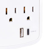 CyberPower 6-AC Outlet and 2-USB Port 1800-Joules Home Office Series Surge Protector Wall Tap, P6WUC15