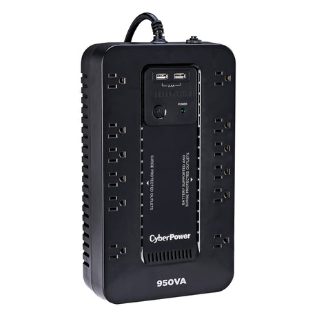 CyberPower 12-AC Outlet and USB Charging 950-VA/510-Watt PC/Network/Entertainment UPS Battery Backup with 890-Joules Surge Protection, 5-Ft. Cord