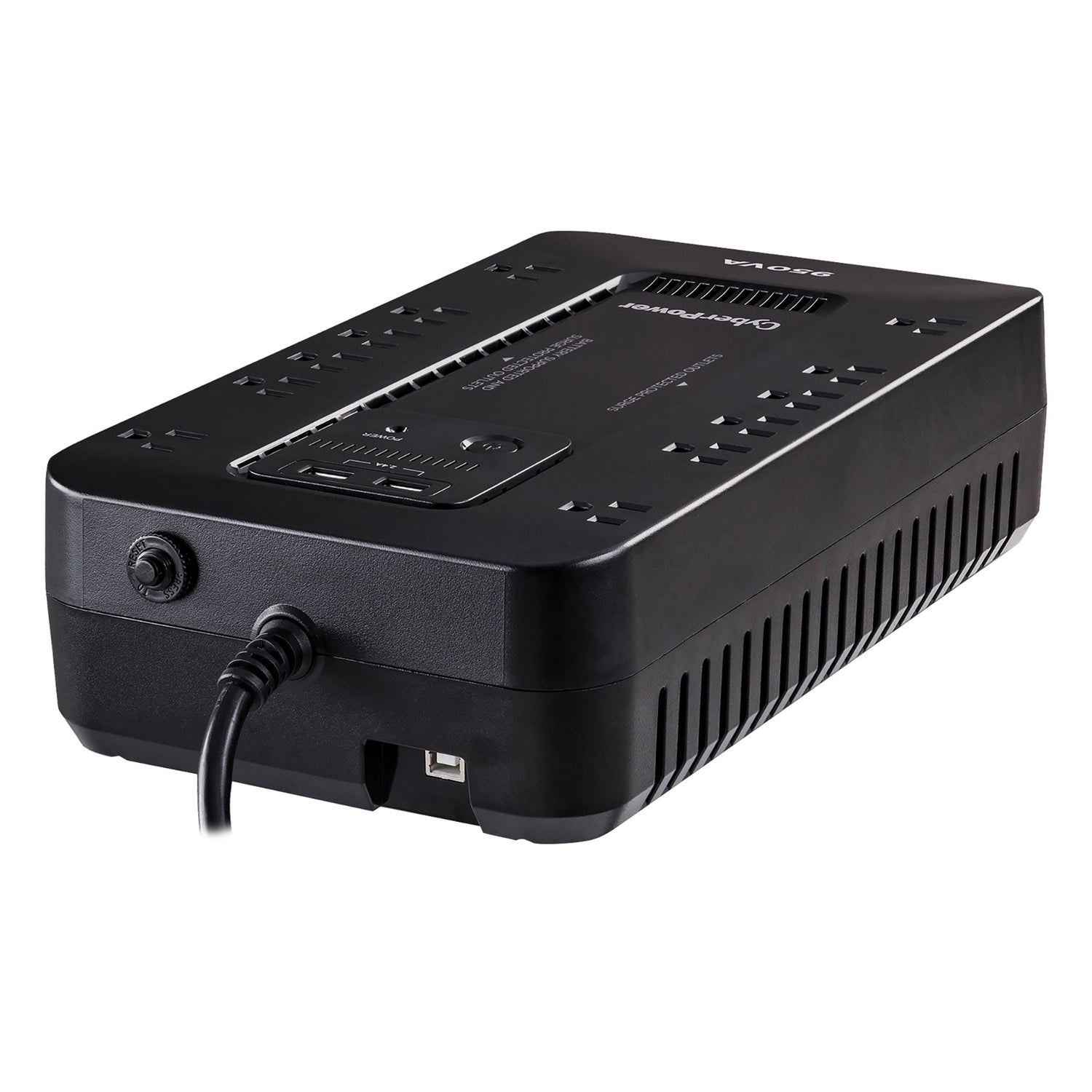 CyberPower 12-AC Outlet and USB Charging 950-VA/510-Watt PC/Network/Entertainment UPS Battery Backup with 890-Joules Surge Protection, 5-Ft. Cord
