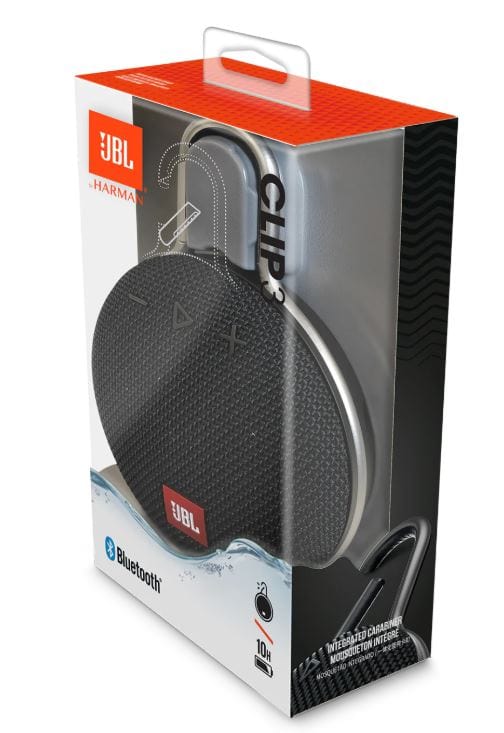 JBL Clip 3 Portable Waterproof Bluetooth Speaker, Black - Certified Refurbished