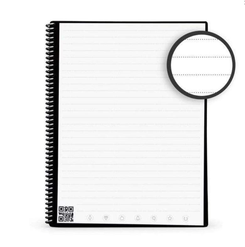 Rocketbook EVR2-L-K-A Core Letter Smart Notebook Lined 32 Pages 8.5" x 11" Black