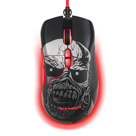 Subsonic Wired Ergonomic Optical Gaming Mouse with Scroll Wheel, 7 Programmable Buttons, 7200 DPI, for PC, IRON MAIDEN