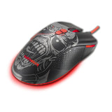 Subsonic Wired Ergonomic Optical Gaming Mouse with Scroll Wheel, 7 Programmable Buttons, 7200 DPI, for PC, IRON MAIDEN