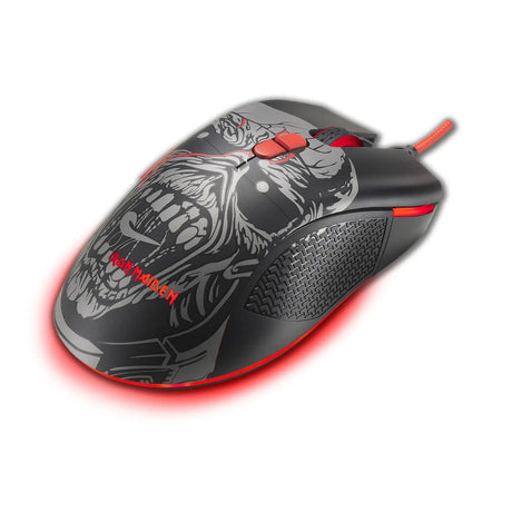 Subsonic Wired Ergonomic Optical Gaming Mouse with Scroll Wheel, 7 Programmable Buttons, 7200 DPI, for PC, IRON MAIDEN