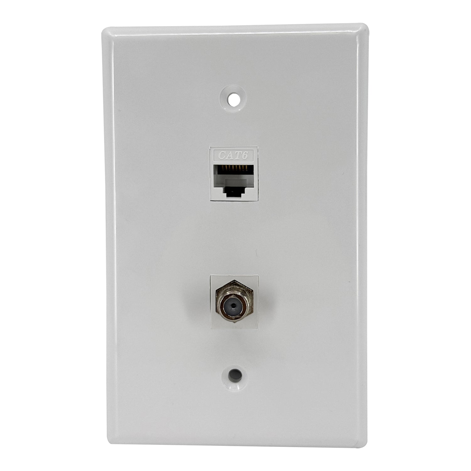DataComm Electronics CAT-6 Data Jack, 180° Configuration, Ultra White, 10 Pack