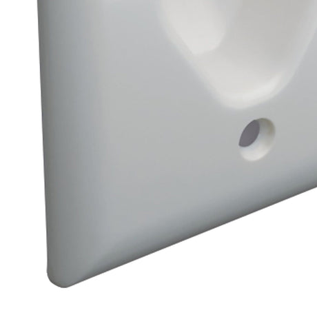 DataComm Electronics 1-Gang Recessed Low-Voltage Cable Plate, Ultra White