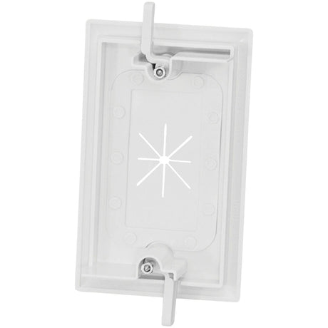 DataComm Electronics 1-Gang Cable Plate with Flexible Opening, White