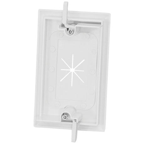 DataComm Electronics 1-Gang Cable Plate with Flexible Opening, White
