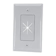 DataComm Electronics 1-Gang Split Cable Plate with Flexible Opening, Ultra White, 1 Pack