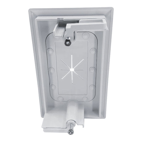 DataComm Electronics 1-Gang Split Cable Plate with Flexible Opening, Ultra White, 1 Pack