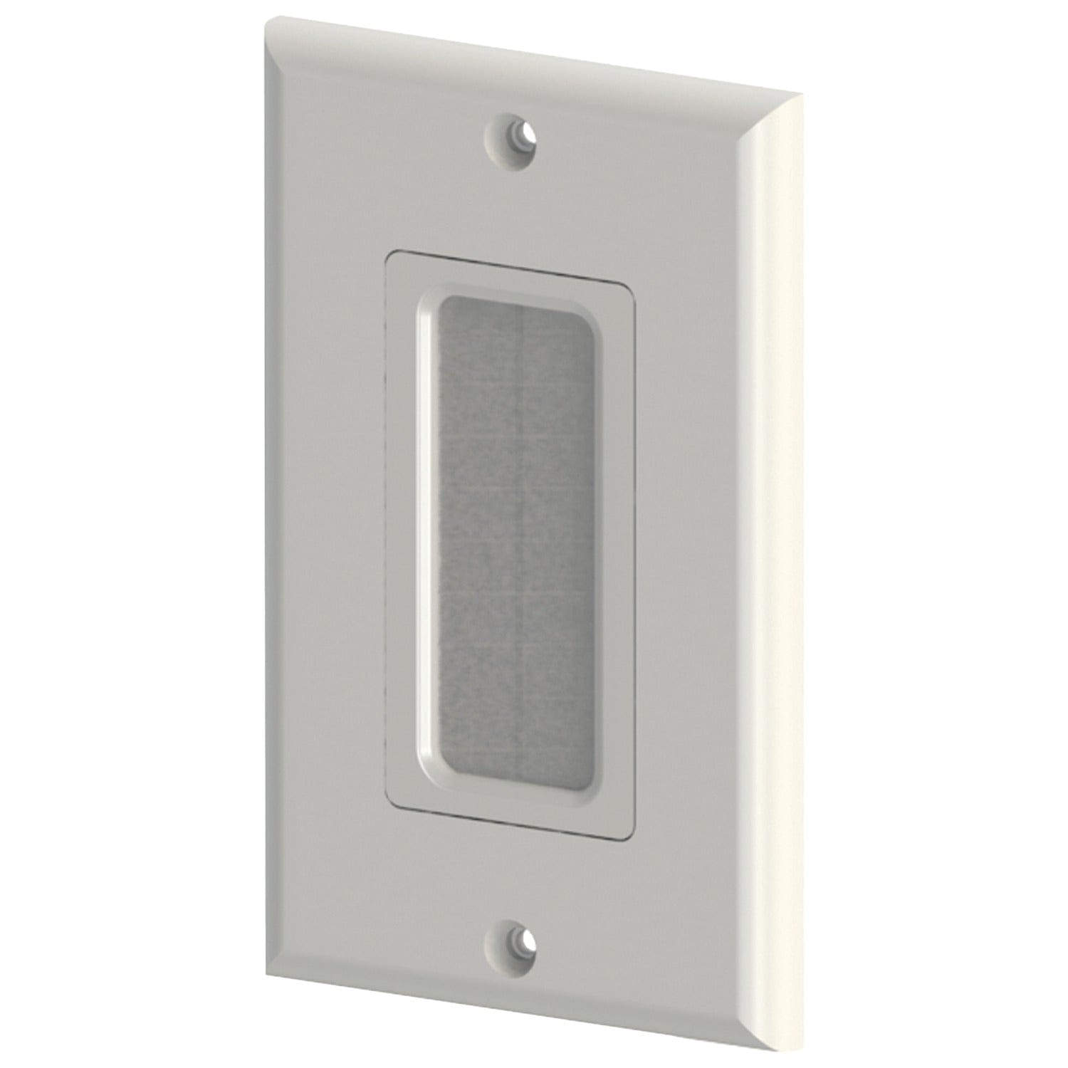 DataComm Electronics 1-Gang Brush Wall Plate, 1 Pack; Ultra White