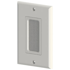DataComm Electronics 1-Gang Brush Wall Plate, 1 Pack; Ultra White