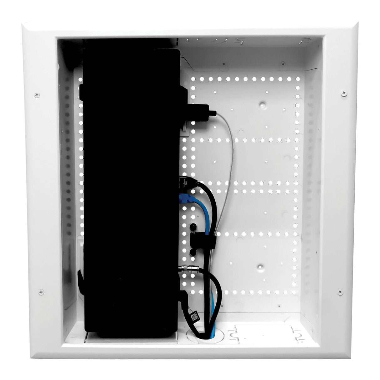 DataComm Electronics 17-In. ABS Plastic Connected Media Box, No Power, with Slim-Line Trim Ring
