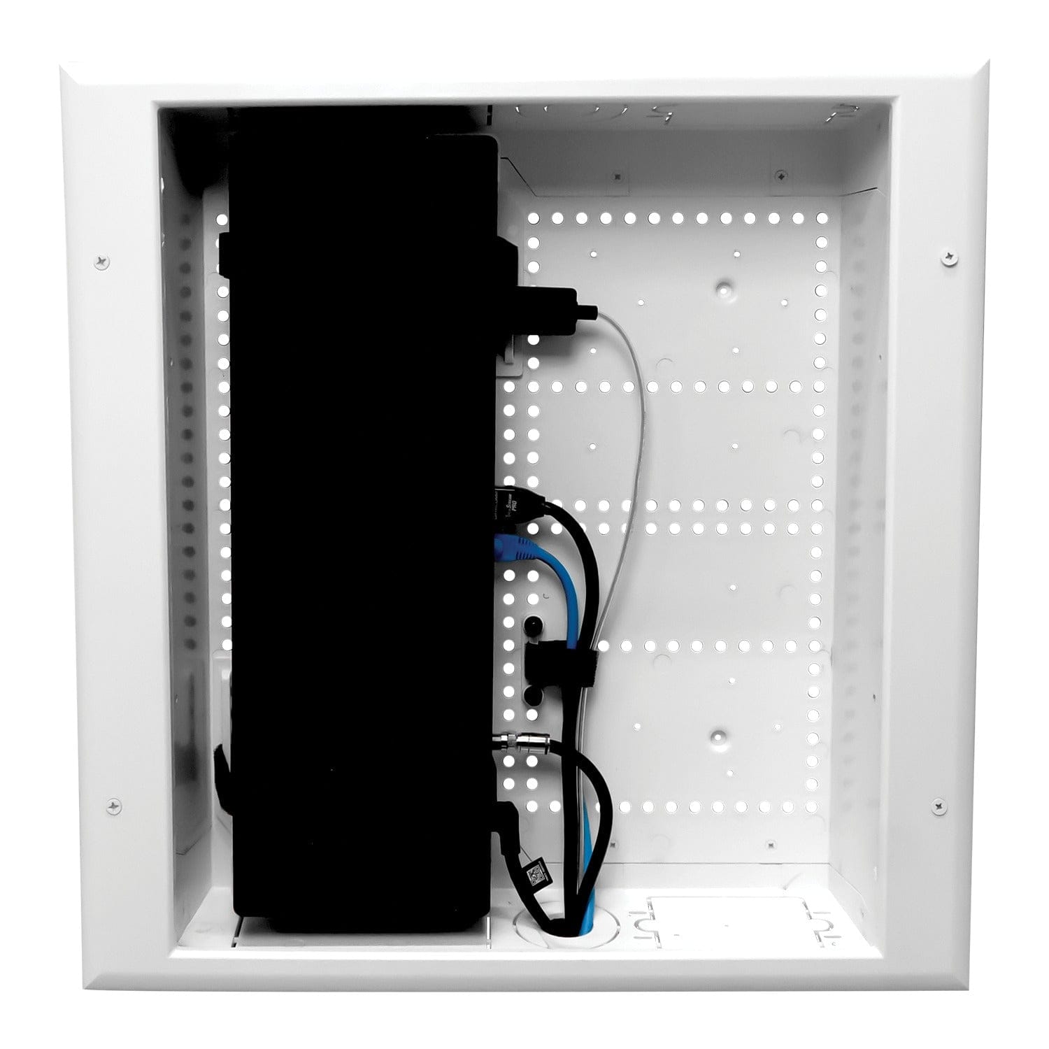 DataComm Electronics 17-In. ABS Plastic Connected Media Box, No Power, with Slim-Line Trim Ring