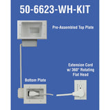 DataComm Electronics Flat Panel TV Cable Organizer Kit with Duplex Power Solution
