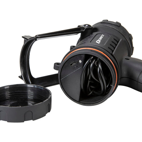 Dorcy Pro Rechargeable Spotlight, 500 Lumens, LED, IP65 Water-Resistant, Fold-out Stand, up to 1260-Ft. Beam Distance, up to 6.75 Hours Run Time