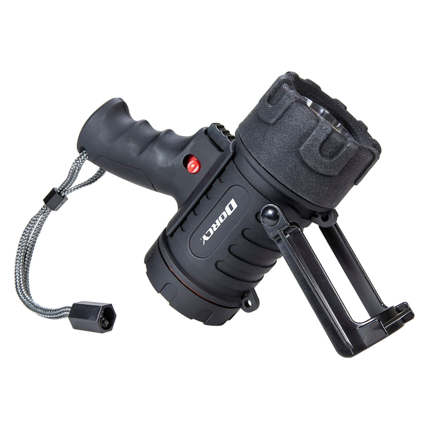 Dorcy Pro Rechargeable Spotlight, 500 Lumens, LED, IP65 Water-Resistant, Fold-out Stand, up to 1260-Ft. Beam Distance, up to 6.75 Hours Run Time