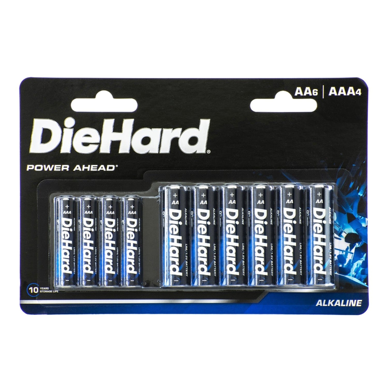 DieHard AA/AAA Alkaline Battery Pack, 6AA/4AAA Combo Pack