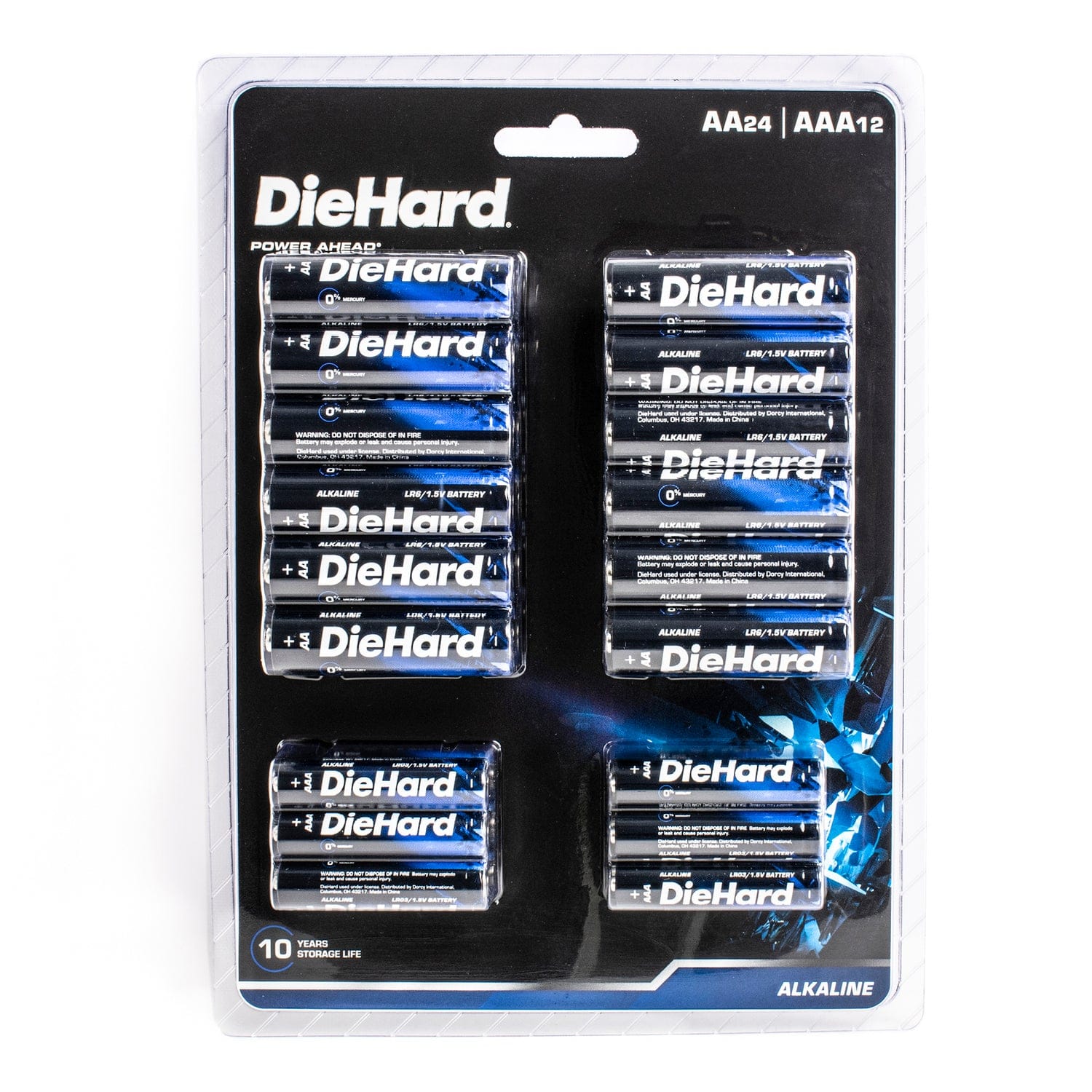 DieHard AA/AAA Alkaline Battery Pack, 24AA/12AAA Combo Pack