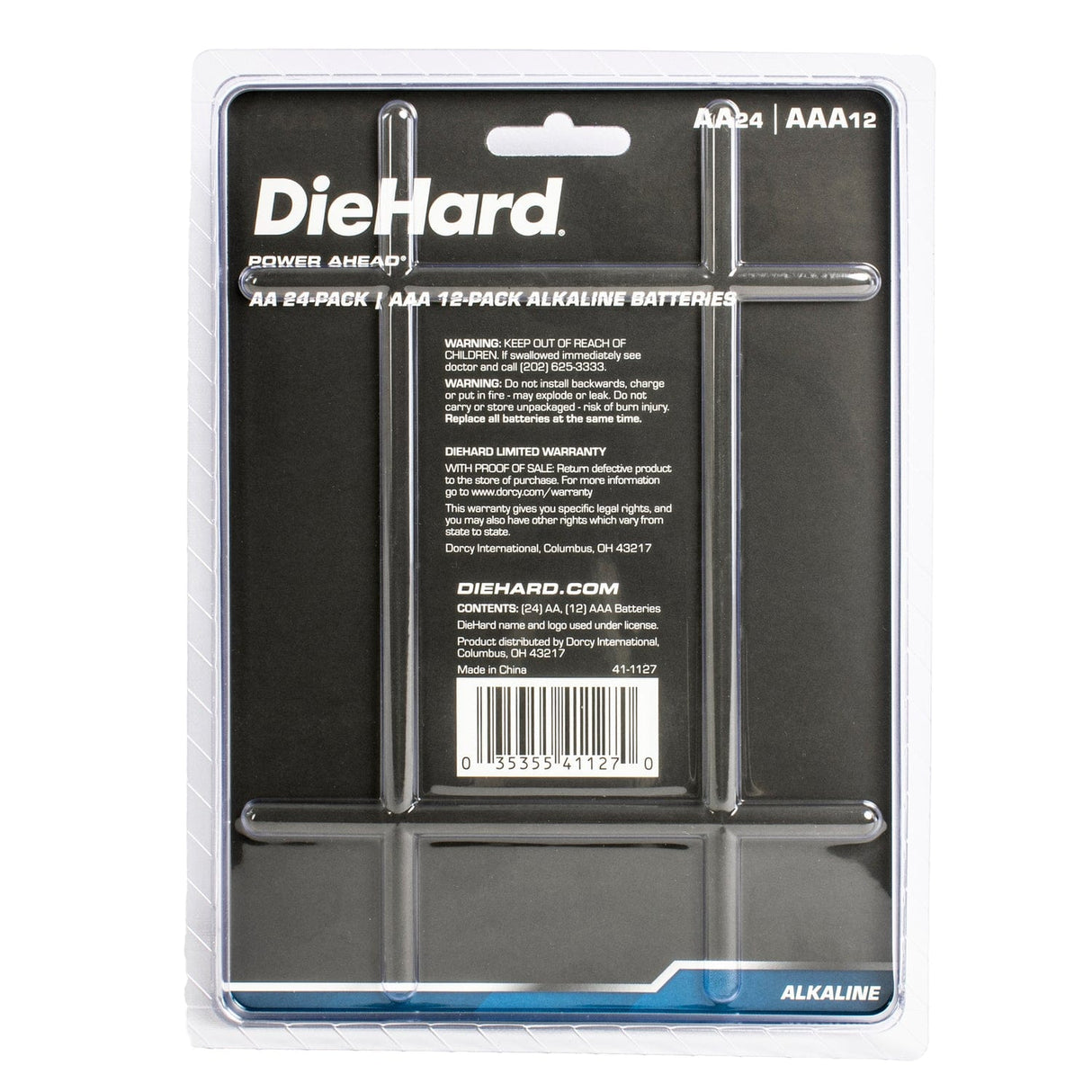 DieHard AA/AAA Alkaline Battery Pack, 24AA/12AAA Combo Pack