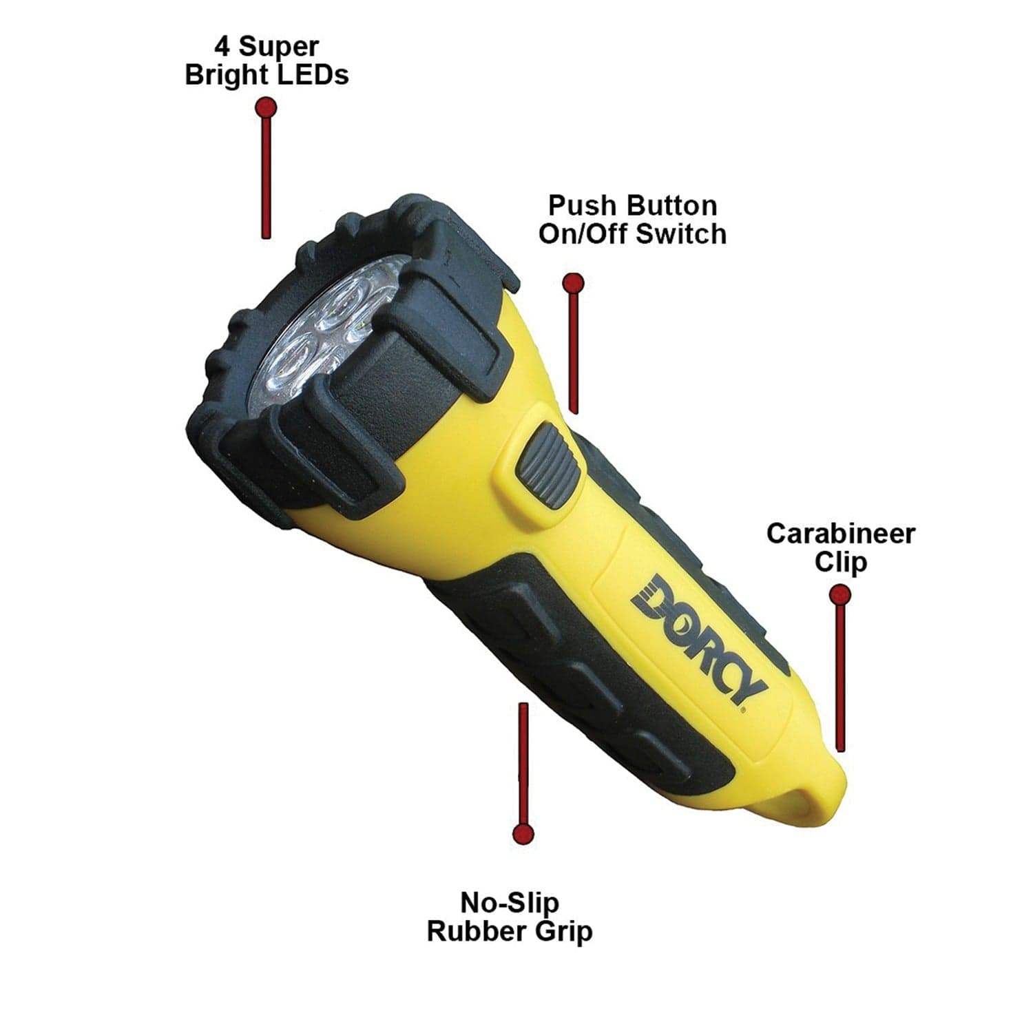 Dorcy Active Series 150-Lumen LED Carabiner Waterproof Flashlight