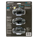 Dorcy Active Series COB LED 150-Lumen Headlamp with 3 Modes, Battery Powered, up to 65-Ft. Beam Distance, up to 2.5 Hours Run Time, 3 Pack
