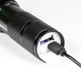 Dorcy 300-Lumen Ultra HD Aluminum LED Rechargeable Flashlight with Power Bank