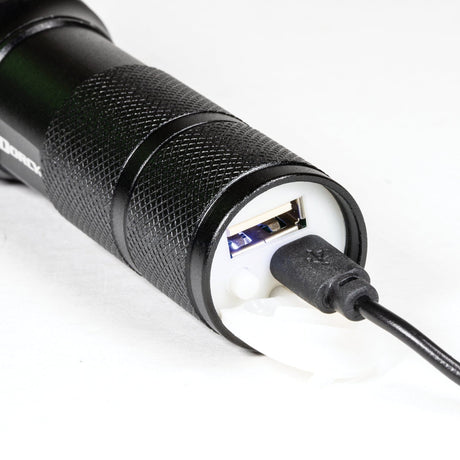 Dorcy 300-Lumen Ultra HD Aluminum LED Rechargeable Flashlight with Power Bank