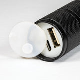 Dorcy 300-Lumen Ultra HD Aluminum LED Rechargeable Flashlight with Power Bank