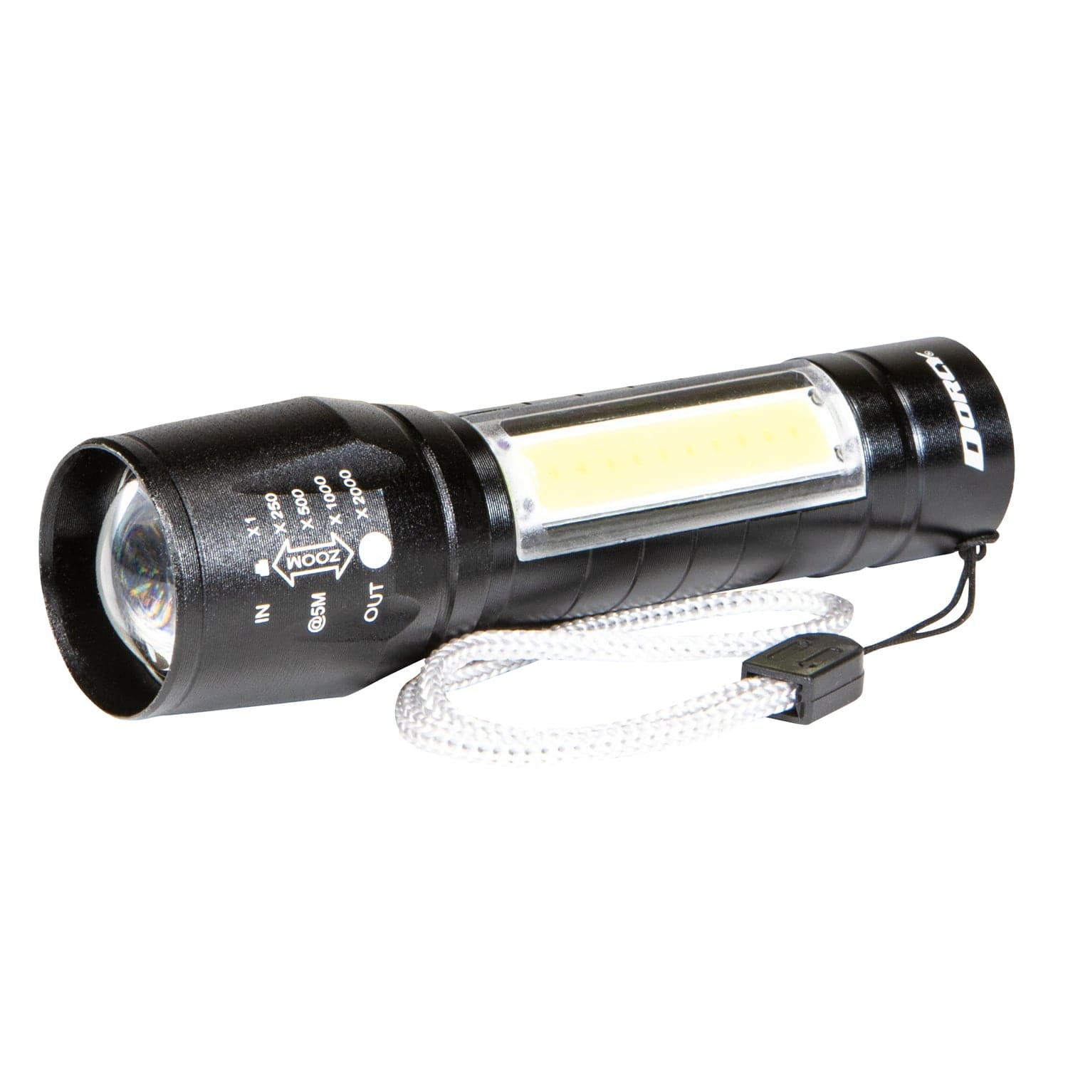Dorcy 100-Lumen Ultra HD Aluminum LED Rechargeable Flashlight with Area Light