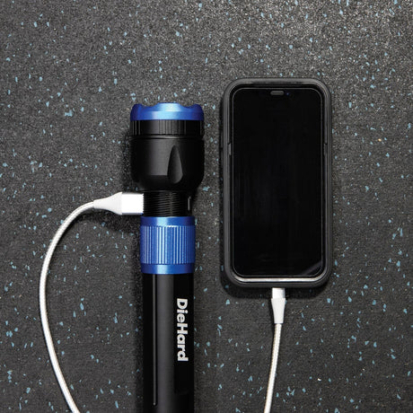 DieHard 3,400-Lumen Water-Resistant Aluminum COB LED Rechargeable Flashlight with Power Bank