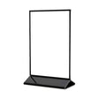 Deflecto Double-Sided Sign Holder with Black Frame and Base, 5 In. x 7 In.