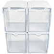 Deflecto Tilt Bin Interlocking Storage Organizer, 4 pk